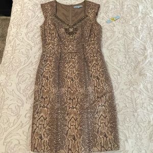 Antonio Melani Vintage Glam Snakeskin Dress
